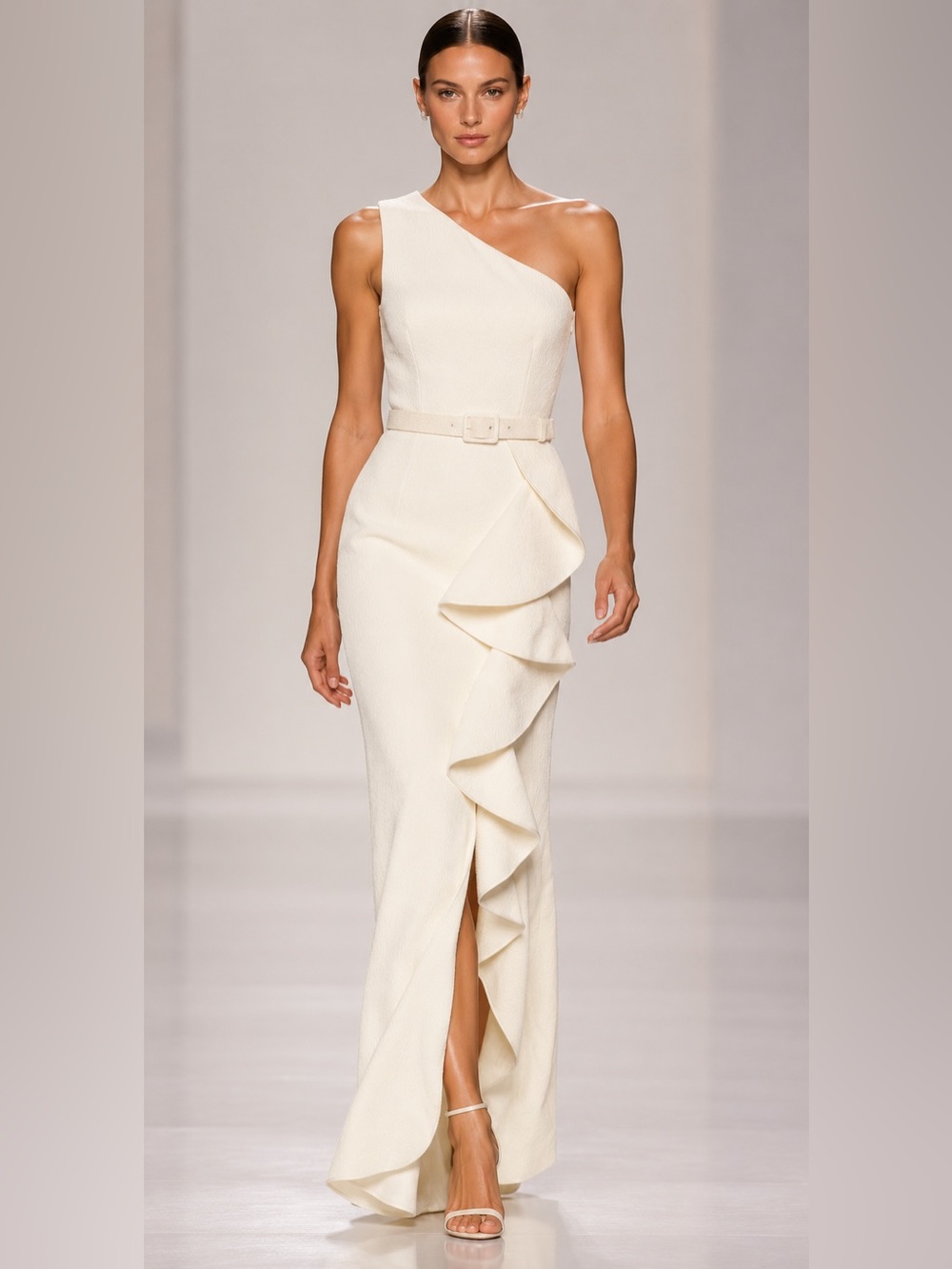 The Rebecca Vallance Greta Tier Gown in Cream Size 2 NWT